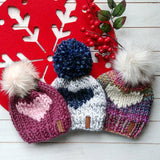 Child Follow Your Heart Toque with Faux Fur Pompom