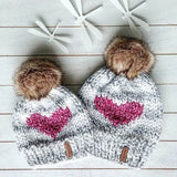 Child Follow Your Heart Toque with Faux Fur Pompom